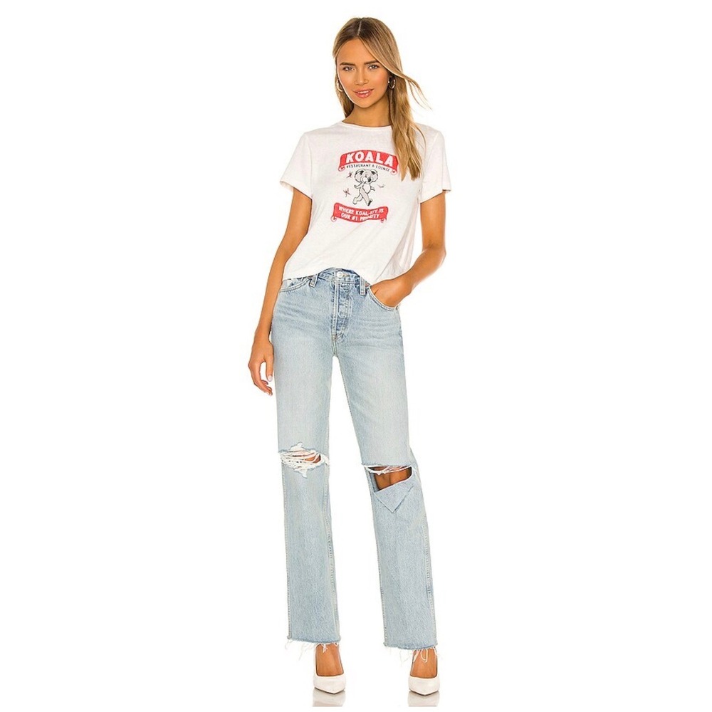 RE/DONE Revolve 90s High Rise Loose Jeans Distressed in Breezy Indigo Size 28